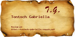 Tontsch Gabriella névjegykártya